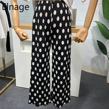 

Summer Spodnie Damskie Korean Loose Polka Dot Wide Leg Pants Straight High Waist Slim Fit Casual Trousers Pantalon Femme 5A926