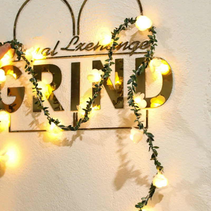 

LED Leaf Garland String Lights Lamp Room Decoration Garland Wedding DIY Ivy Leaves Fairy String Lights Home Decoration