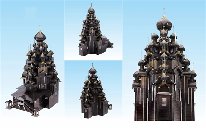 DIY 3D металлическая игра-головоломка моделирование Россия Kizhi церковь трансфигурации модель комплект Детские игрушки для взрослых