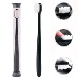 3 PCS Adult Teeth Portable Deep Cleaning Ultra-fine Sensitive Gums Super Soft Bristle Toothbrush