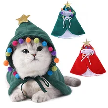 

Christmas Pet Dog Cat Cloak Cosplay Clothes Creative Christmas Tree Cat Puppy Costume Cute Party Pet Cape Clothing