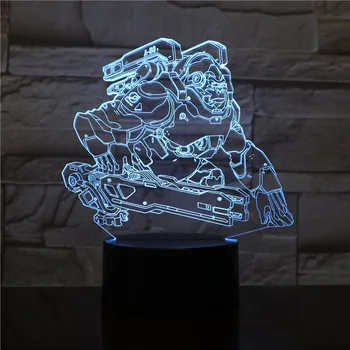 

3d Led Night Light Game Overwatch Hero Gorilla WINSTON Figure Nightlight for Kids Bedroom Child Study Room Decoration OW 3D Lamp