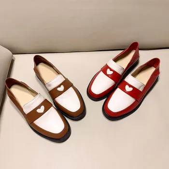 

kmeioo fashion spring autumn shoes woman loafers shallow flat shoes casual flats concise women shoe