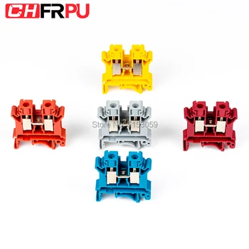 

10PCS UK-10N Universal DIN Rail Mounted Terminal Blocks Screw Type Connector Electrical Crimp Terminator