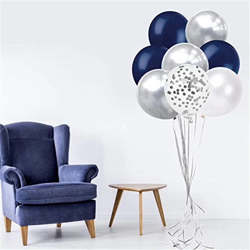 123pcs DLY Balloon Arch Garland Kit Navy Blue White Latex Balloons Party Decoration For Wedding Birthday Baby Shower Christmas
