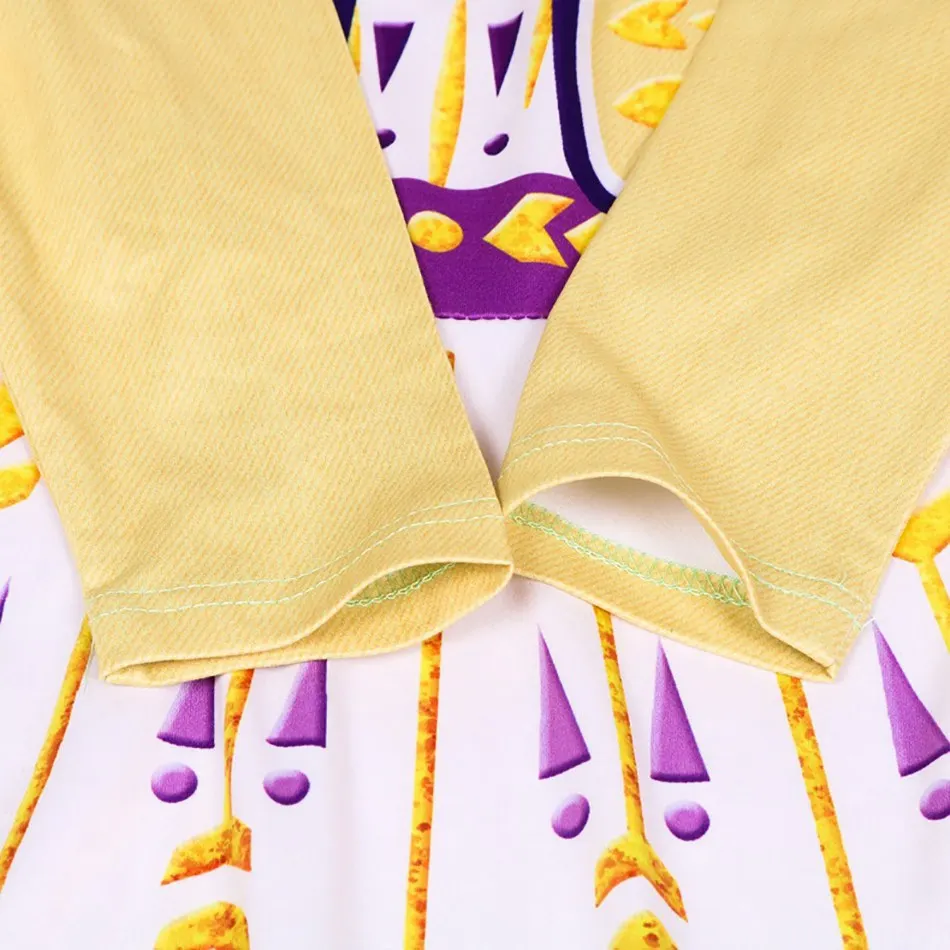 MUABABY платье принцессы Анны 2 для девочек; расклешенная ночная рубашка с длинными рукавами; карнавальный маскарадный костюм; детская одежда для От 3 до 10 лет