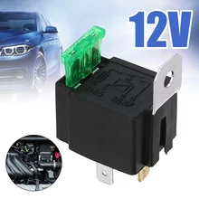 Mayitr – relais 12V, 4 broches, 30amp RY28, Contact normalement ouvert avec fusible lame 30a, pour pièces de commutateurs de voiture, 1 pièce