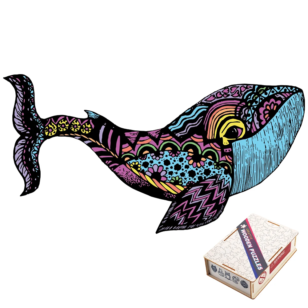 Creative Animal Wooden Puzzles Fish Wooden Jigsaw Puzzle Wood Jigsaw Puzzle Educational Toys For Kids Adults Games for Children free shipping fish kite flying soft kites parachute kites for adults kites string flying simulator kite