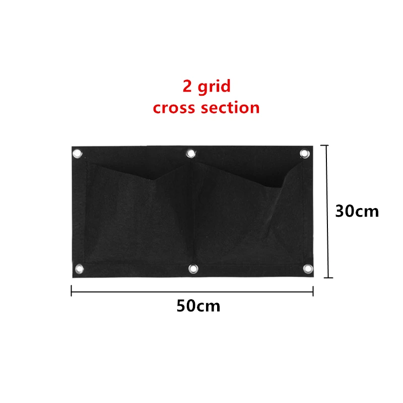 Карманный Детский горшок, зеленые сумки для выращивания растений, вертикальная садовая растительная сумка для гостиной, садовая сумка для рассады, Настенное подвесное кашпо, сумка для выращивания - Цвет: 2 black A