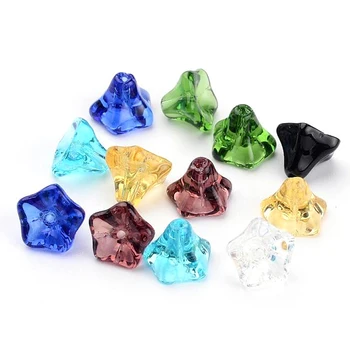 

6x9mm Mixed Color Glass Morning Glory Flower Beads for Jewelry Making DIY Women Necklace Bracelet, Hole: 0.8mm,30pcs/lot F70