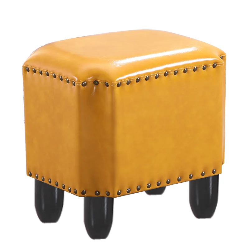 

American leather stool home stool living room sofa bench fitting room stool fashion creative shoes bench