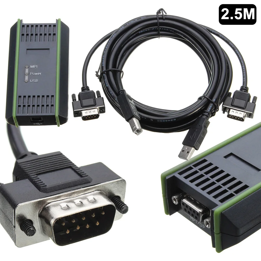 5M PLC Cable For Siemens S7 200/300/400 6ES7 972-0CB20-0XA0 USB-MPI & PC USB-PPI 