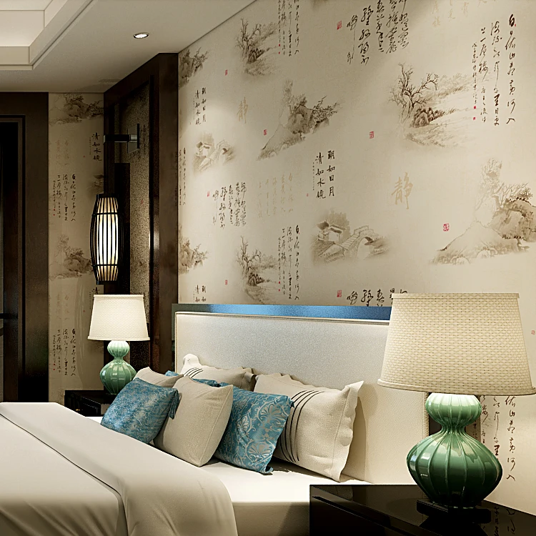 

style ink calligraphy classic wallpaper elegant wallpaper living room study tea house background restaurant porchChinese