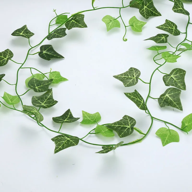 

1Pcs Artificial Fake Hanging Vine Plant Leaves Garland Drop Shipping Wall Decoration Green Artificial Plants Home Garden Grass