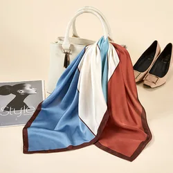Lenço de seda lenço de seda feminino lenço de seda lenço de cetim lenço de escritório senhora impresso pescoço scarfs lenço bandana xale foulard