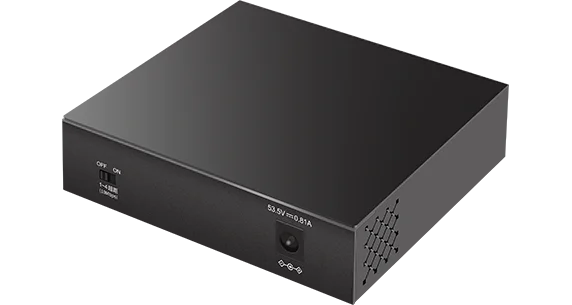 MCU PoE 스위치, PoE 카메라 또는 AP 네트워크 스위치용 세트, 플러그 앤 플레이, 5 포트, 4 포트, 43W, 1000Mbps, IEEE802.3af, 15.4W RJ45 포트