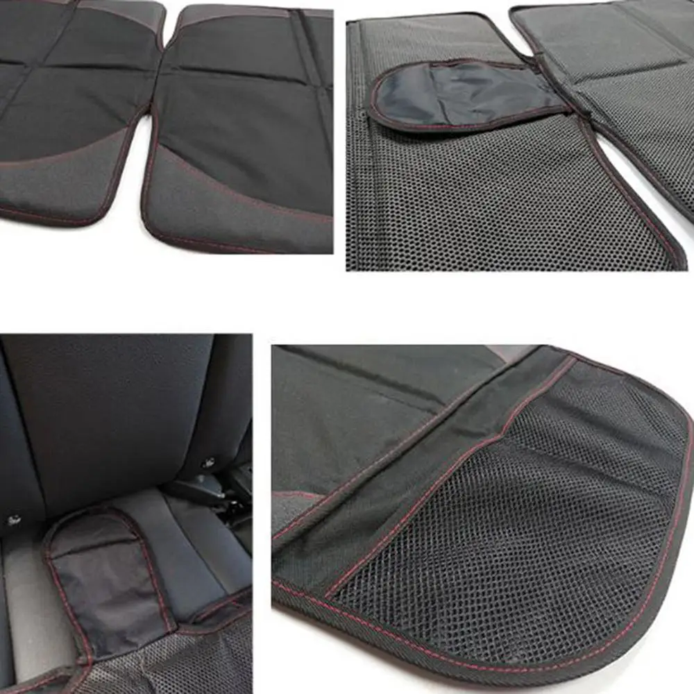 Non-slip Leather And Oxford Elastic Child Car Seat Cushion Wear Pad Leather Seat Protection Pad Baby Safety Seat Cushion