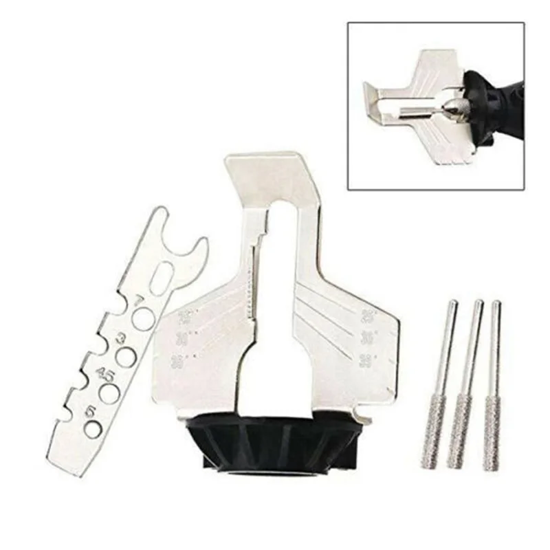 Chain Saw Sharpening Attachment Kit Grinding Tool Power Drill Hand Sharpener Adapter Rotary Accessory Grinder Tools Set | Инструменты