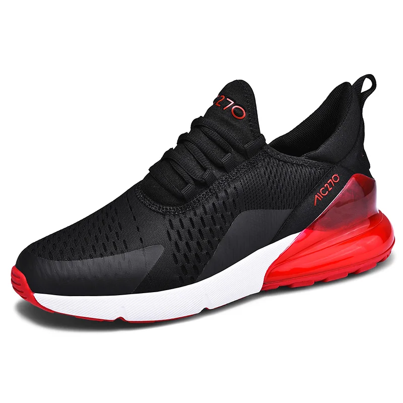 Новое поступление, брендовые дизайнерские спортивные кроссовки для бега с воздушной подушкой, легкие дышащие кроссовки, весенние модные женские кроссовки для бега - Цвет: black red