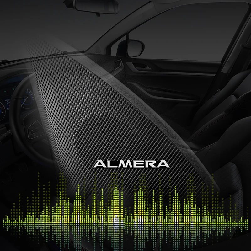 10pcs car audio decorate 3D Aluminum Badge Emblem Sticker For Nissan Almera G15 N16 Car-Styling Accessories