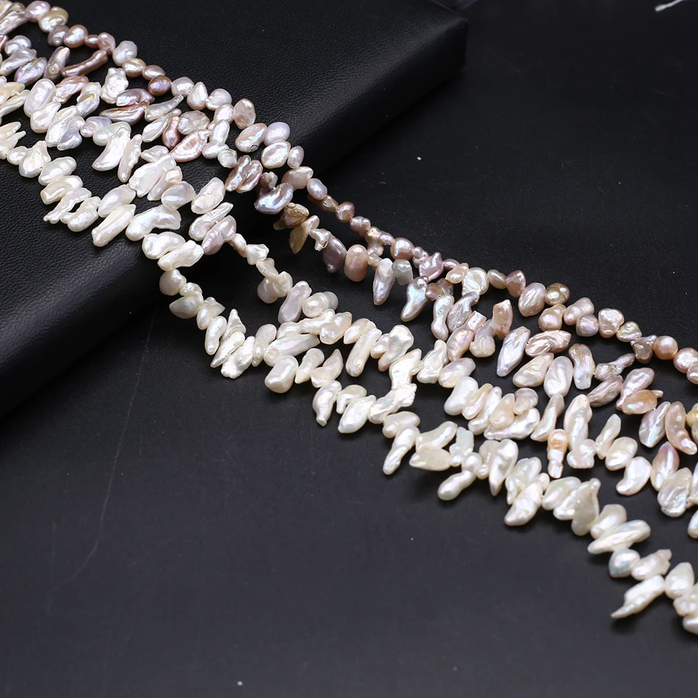 Natural Freshwater Pearl Irregular Beads There-Seven Hole Bead For DIY Charm Bracelet Necklace Jewelry Earring Accessory Making