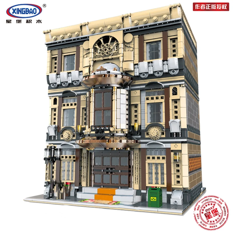 XingBao 01005 City Street MOC Series The Maritime Museum Set Model Kit Building Blocks Creator Expert Bricks Kids Toys DIY Gifts