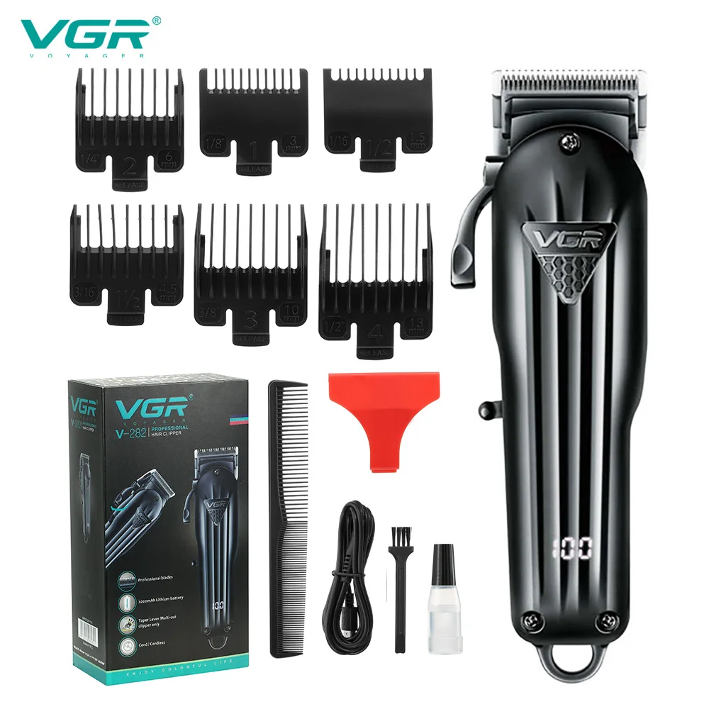 VGR V-282 충전식 전기 헤어 클리퍼 이발사 전문 무선 헤어 트리머 헤어 컷..