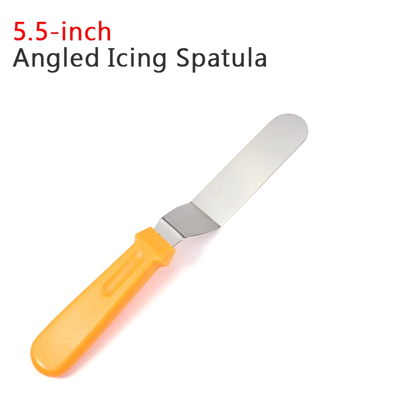 6in Orange Профессиональный скребок для крема и масла, лопатка для торта-", 8" и 1", набор из нержавеющей стали для глазури и торта - Цвет: 6in Orange