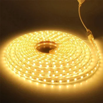 

2m 6m 10m LED Strip Light 5050 Waterproof Flexible Ribbon Warm White Stripe Diode Tape Home Decoration EU Decorative Ambience