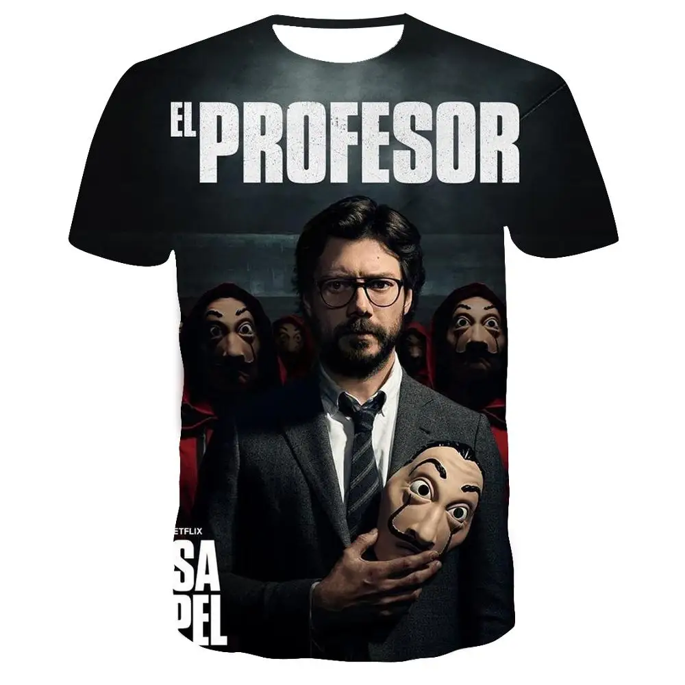 Летняя Новинка 2020 футболка La Casa De Papel с 3D принтом женская и мужская толстовка