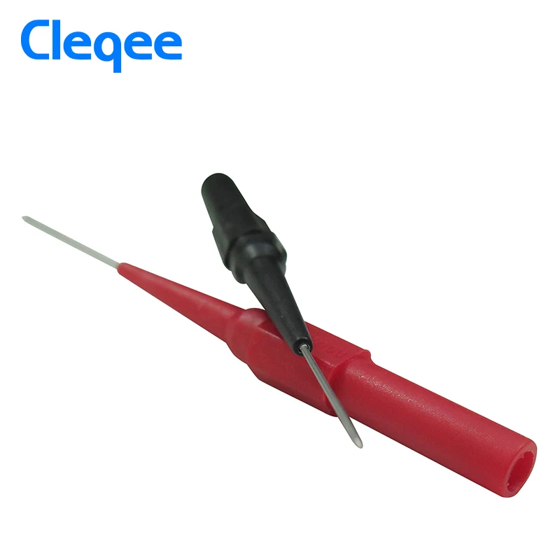 Cleqee P5007 10 шт. изоляции пирсинг иглы неразрушительный мультиметр Пробники красный/черный