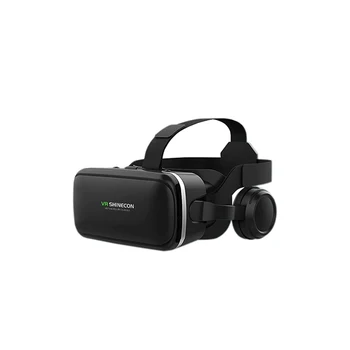 

VR Glasses 3D VR Headset Virtual Reality 360°Surround Stereo Sound Helmet Myopia Anti-blue lens Panoramic For 4'-6' Phone IOS