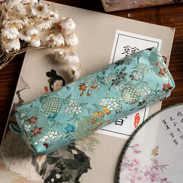 Canvas Pencil Bag Small Flowers Pencil Cases Kawaii Stationery Bag Pencil  Pouch Office School Supplies Pen Bag