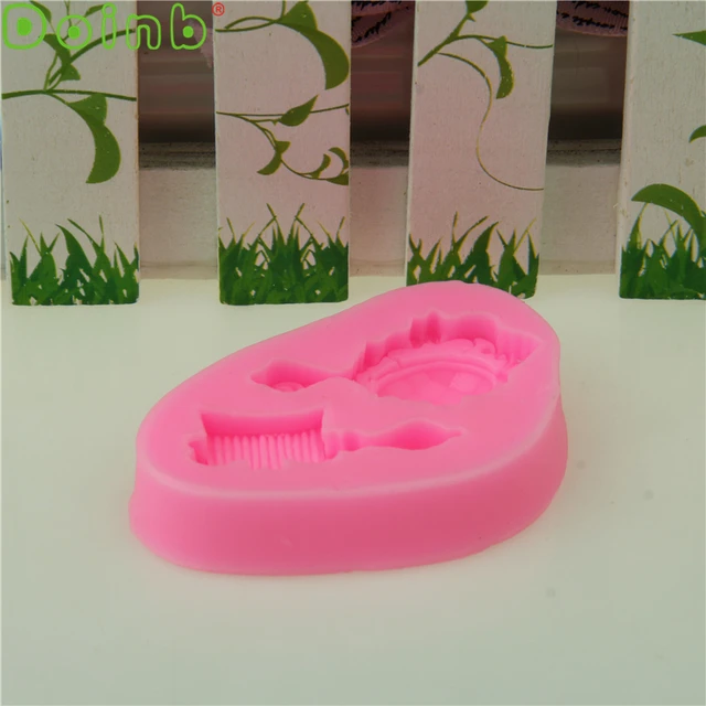 Apró Tükör Fésű Szilikon Penész Miniatűr Édességek Étel Polimer Agyag Ékszer Formák - Image 5