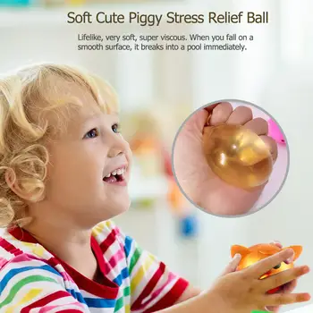 

Creative Cartoon Pig Head Vent Ball Decompression Water Lifelike Soft Super-strong Viscous Plastic Polo Stress Adult Toys