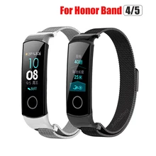 Браслет для Honor Band 4 ремешок для Honor Band 5 металлический Миланский ремешок для huawei Honor Band 4 5 браслет магнитный стальной ремешок