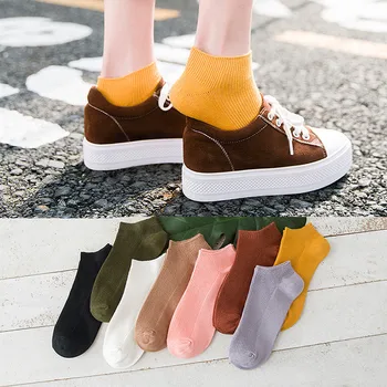 

10pairs/lotWomen Socks Cotton Solid Women Socks Short Fashion Spring Cute Ankle Sock For Women High Quality Comfortable hot sale