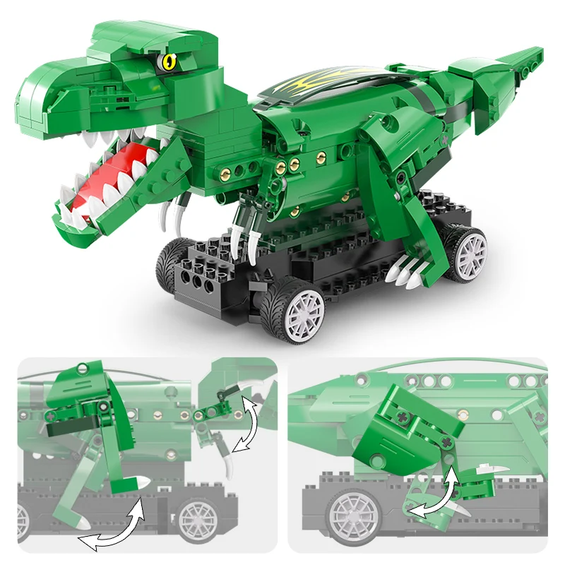 Cada City RC Car Tyrannosaurus Triceratops Bricks Jurassic World - Main Image