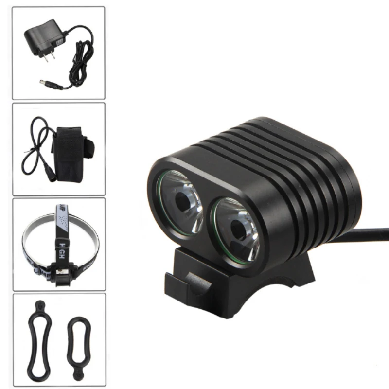 Super bright 8000 Lumen 2 x XM-L2 LED Aluminium Waterproof Cycling Front Bicycle Bike light Headlight 4 Modes Headlamp Super bright 8000 Lumen 2 x XM-L2 LED Aluminium Waterproof Cycling Front Bicycle Bike light Headlight 4 Modes Headlamp
