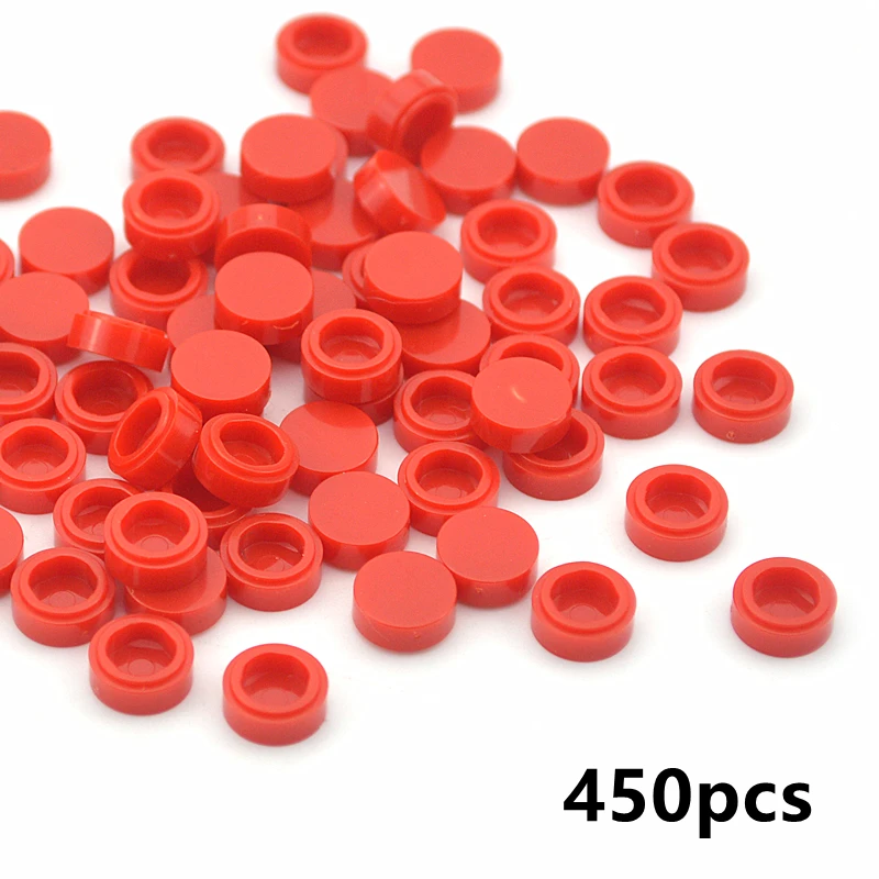 wooden stacking blocks 450pcs DIY Building Blocks Figure Bricks Ceramic Round Tile 1x1 Educational Creative Size Compatible With leduo Toys wood blocks for crafts Blocks