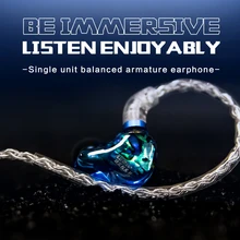 AUDIOSENSE – écouteurs stéréo DT100, stéréo, à Armature équilibrée, avec câble MMCX détachable, coque en résine d'impression 3D