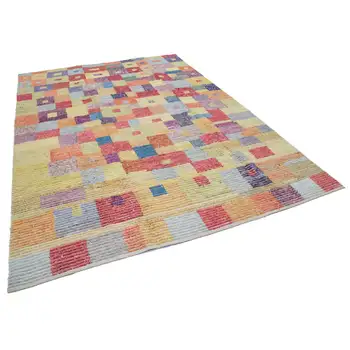 

252x349 Cm Multicolor Handmade Modern Area Rug-8x11 Ft