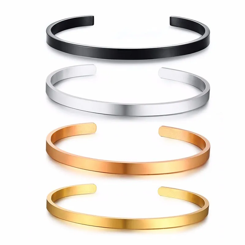 Cuff Bangle Stainless Steel Bracelet Men Woman Jewelry Bangle Bracelet Stainless Steel Bracelet