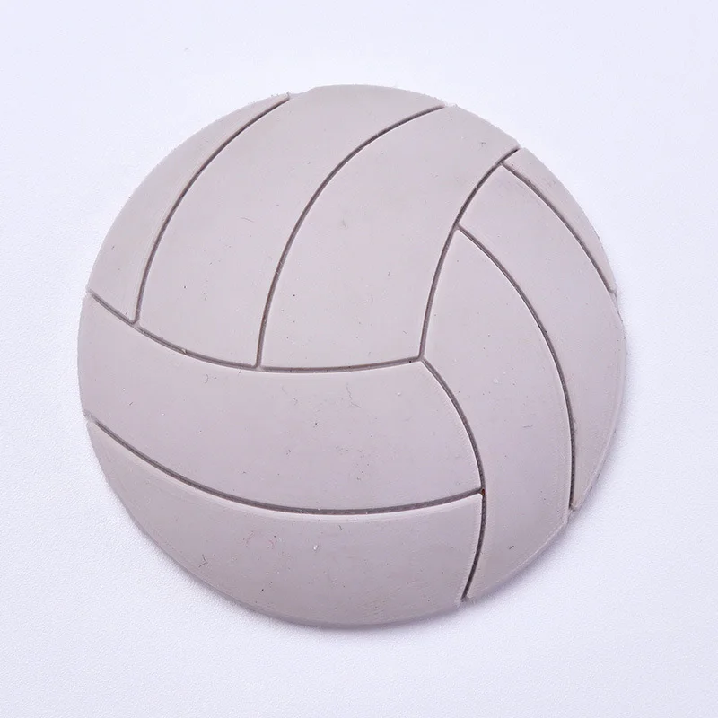 grey volleyball Ручка для дома противоскользящая дверная накладка круглая настенная Защитная Клейкая ручка 1 шт. 3D Силиконовая горячая Распродажа дверная ручка бампер краш-накладка - Цвет: grey volleyball