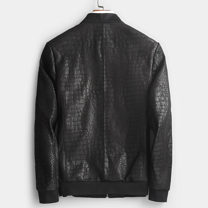 

Men's Genuine Leather Jacket Spring Autumn Jacket Men Sheepskin Coat for Men Slim Jackets Baseball Clothes AQ1802 KJ857