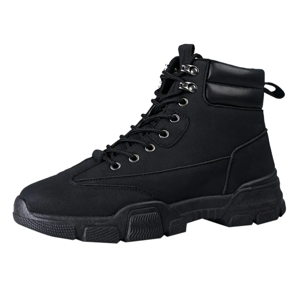 Men Ankle Boots Winter Quality Leather Men Ankle Boots New Men Casual Shoes Warm Vintage Snow Boots Classic Men Motorcycle Boots