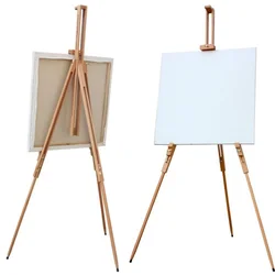Adjustable Artist Easel Stand Wood Solid Beech Portable Collapsible Telescopic Tripod Easel Painting Drawing Canvas Sketchbook