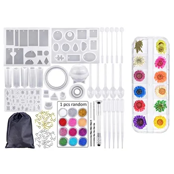 

83 Pcs 12 Color Gypsophila Silicone Casting Molds With Storage Bag For Uv Resin Diy Epoxy For Handmade Crystal Glue Jewelry Mold