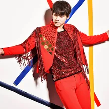 Новое зеркало высокого качества костюм для мужчин певцы сценическая одежда куртка с бахромой Мужская одежда для певцов в ночном клубе костюм BL2054