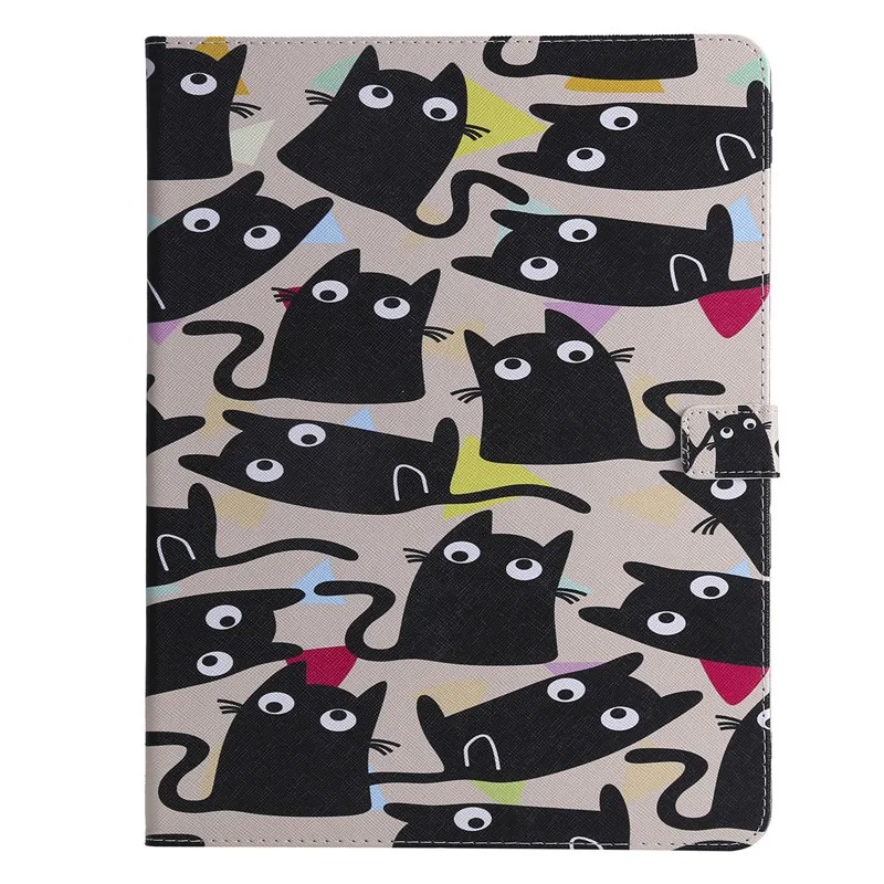 Wekays для Apple iPad Pro 12," мультфильм кошка дерево кожаный чехол для Coque Apple iPad Pro 12,9 дюйма чехол для телефона